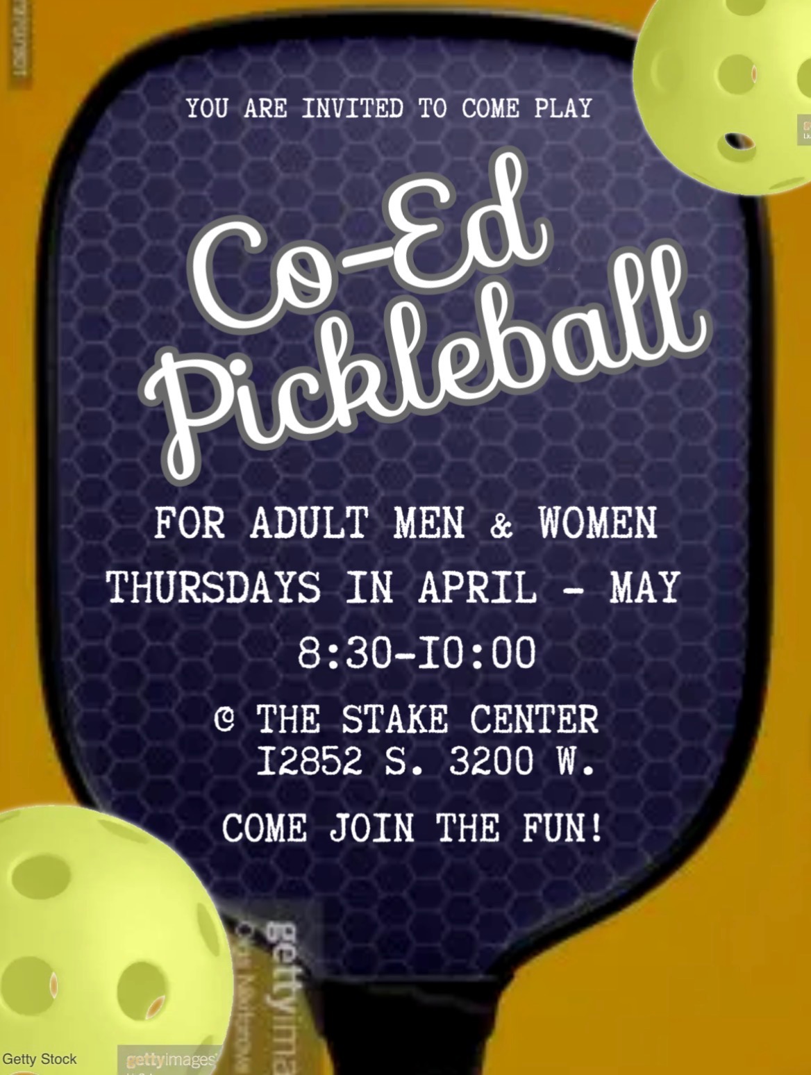 Co-Ed Pickleball Flyer