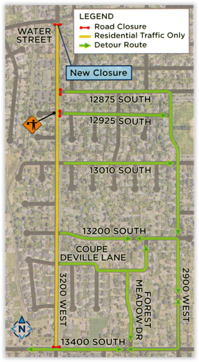 3200 W Road Closure infographic